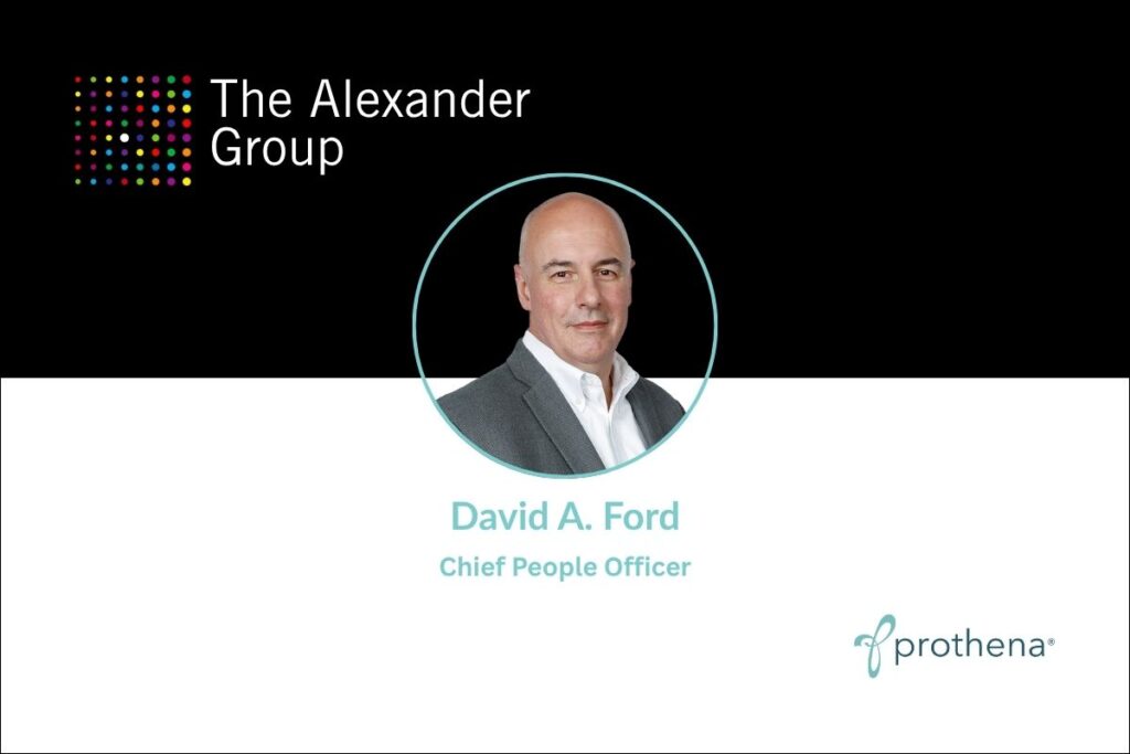 Headshot of David A Ford with the Prothena logo