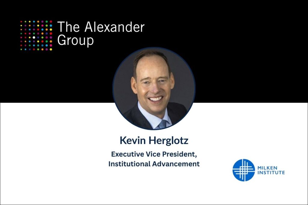Headshot of Kevin Herglotz as Executive Vice President of Institutional Advancement at The Milken Institute