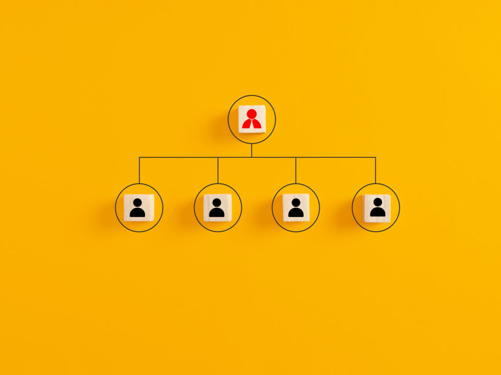 Hierarchy chart showing Chief of Staff role
