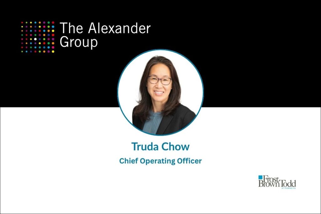 Headshot for Truda Chow with Frost and Brown Logo
